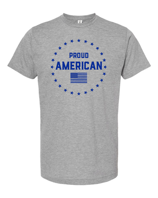 Proud American BLUE TEXT Youth Shirts