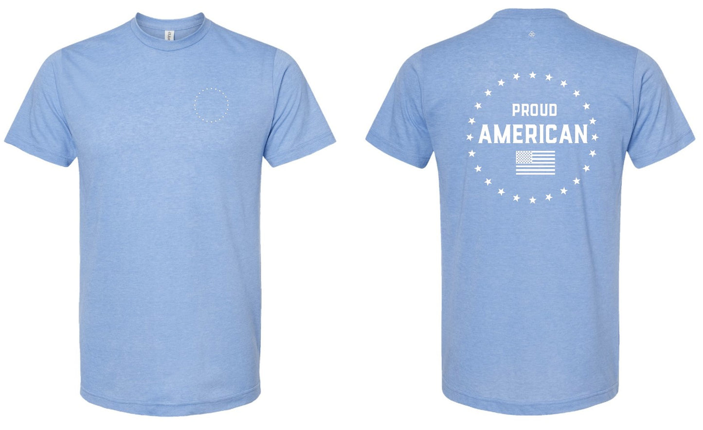 Proud American WHITE TEXT (Front & Back)