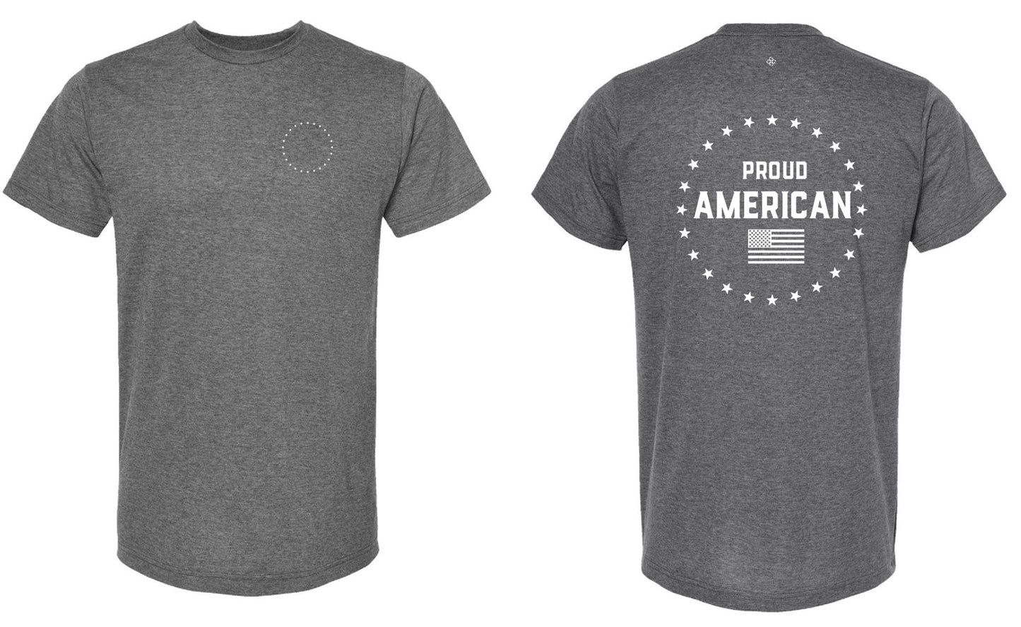 Proud American WHITE TEXT (Front & Back)