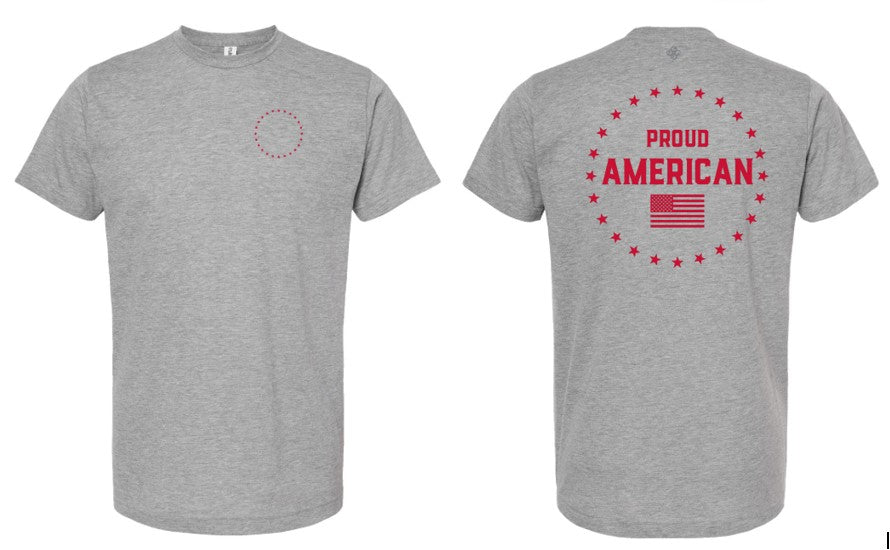 Proud American RED TEXT (Front & Back)