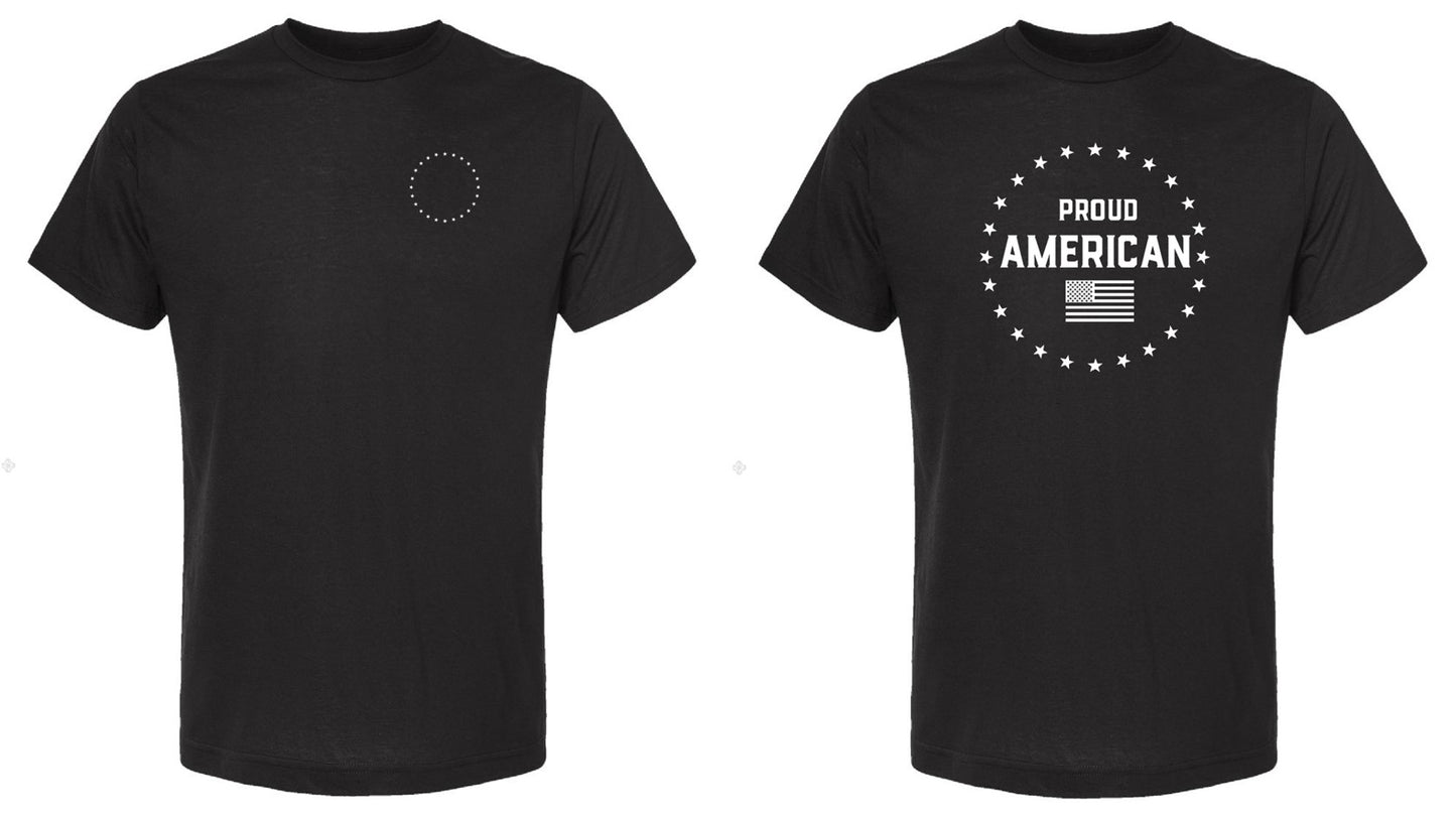 Proud American WHITE TEXT (Front & Back)