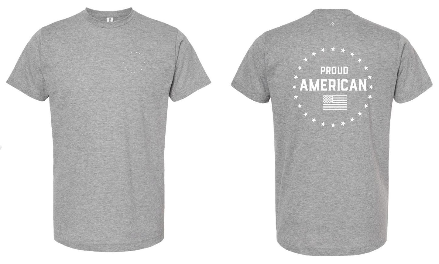Proud American WHITE TEXT (Front & Back)