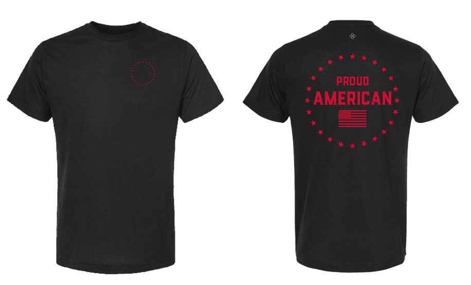 Proud American RED TEXT (Front & Back)